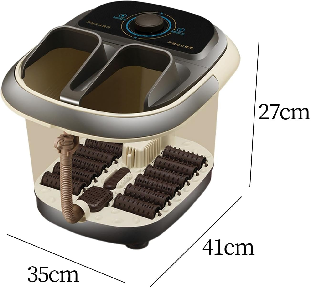 JAYIOLA Foot Bath Foot SPA with Red Light Electric Constant Temperature Feet Soaking Tub Foot Bath Bucket, Gray