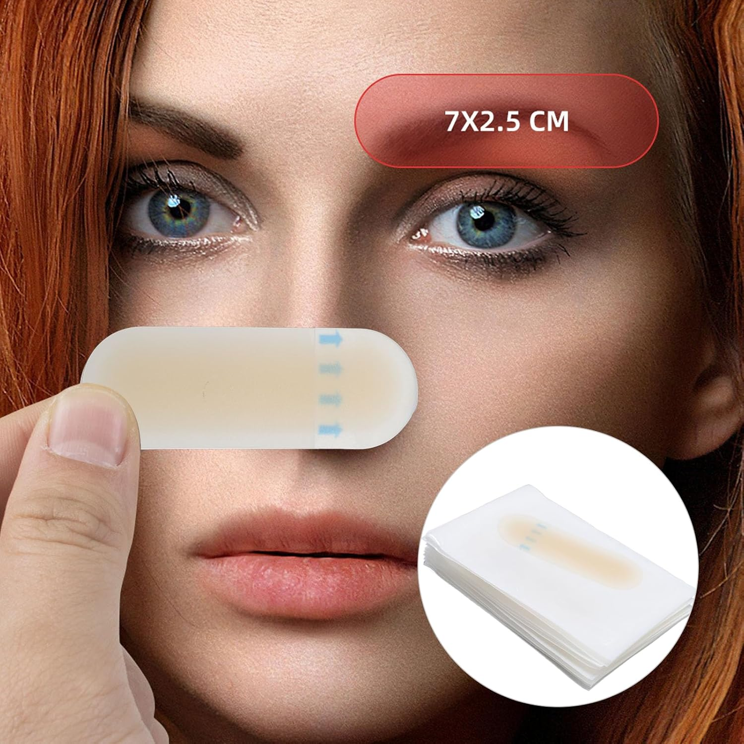 20Pcs Light Skin Colour Transfer Eyebrow Skin Stickers, Practice Make-Up Eyebrow Stencil Stickers for Beauty Salon, Available for Sanitary Facilities And image number 5