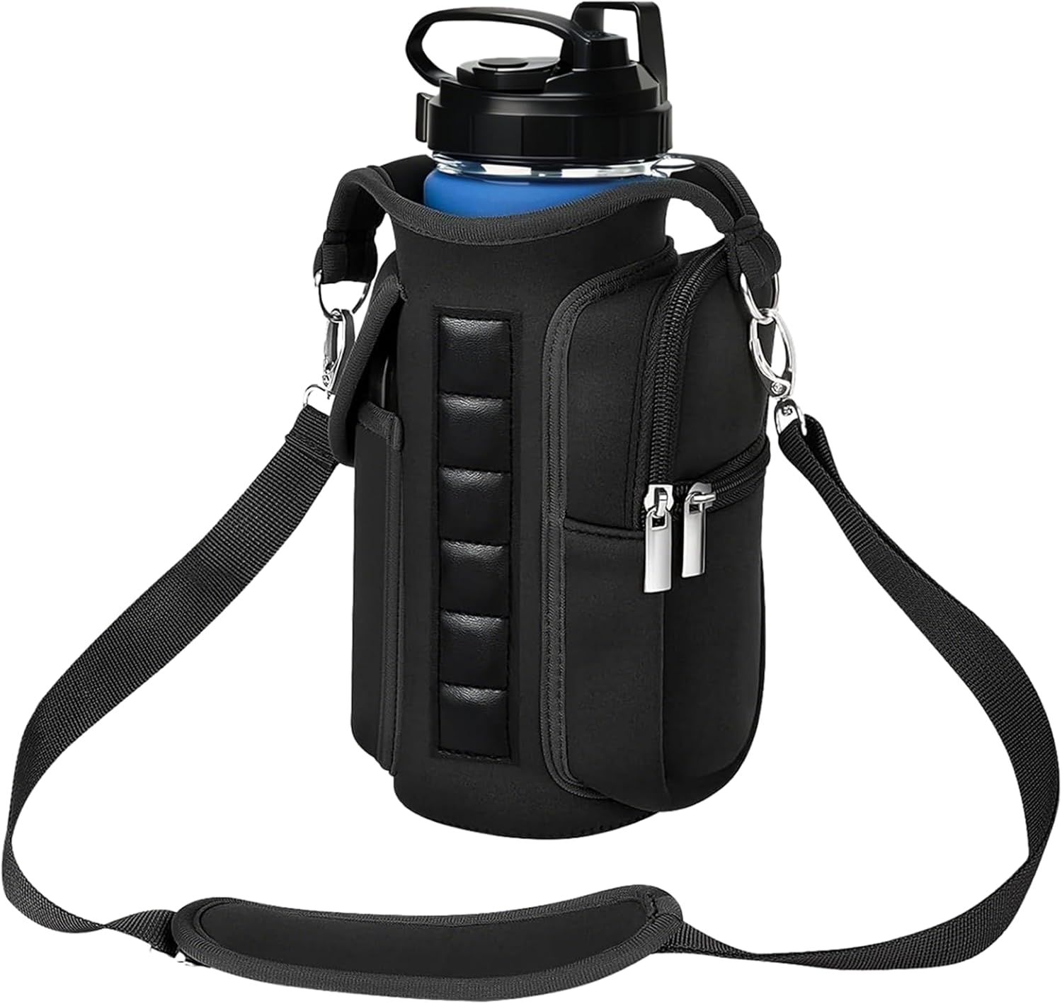 Gym Magnetic Water Bottle Holder Bag with Phone Pockets & Accessories Organizer &ndash; 6 Built-In Magnets, Shoulder Strap, and Handle &ndash; Bottle Carrier for Men & Women image number 1