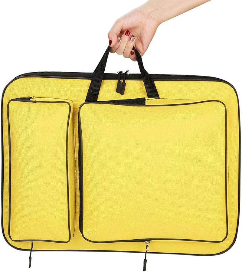 Waterproof Art Carry Case - A3 Art Portfolio for Kids & Students, Portable Drawing Board Bag, Artist Folder Tote, Sketchbook Storage with Shoulder Strap, Pink image number 5