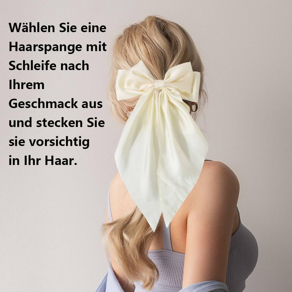 Funalix Bow Hair Clip, Pack of 2 Velvet Hair Bows - Elegant Hair Bow Clips, French Hair Bows for Women Everyday and Special Occasions (Black/White) image number 5