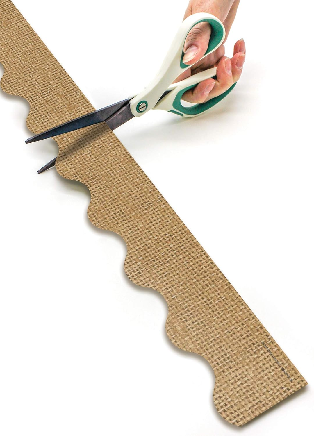 Teacher Created Resources Burlap Scalloped Rolled Border Trim - 50 Ft - Decorate Bulletin Boards, Walls, Desks, Windows, Doors, Lockers, Schools, Classrooms, Homeschool & Offices image number 2