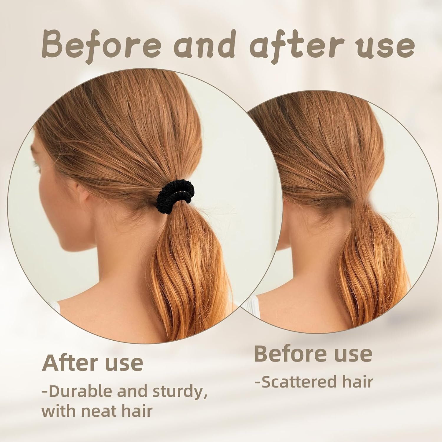 Pack of 20 Hair Bobbles No Scrunchie Black Women image number 5