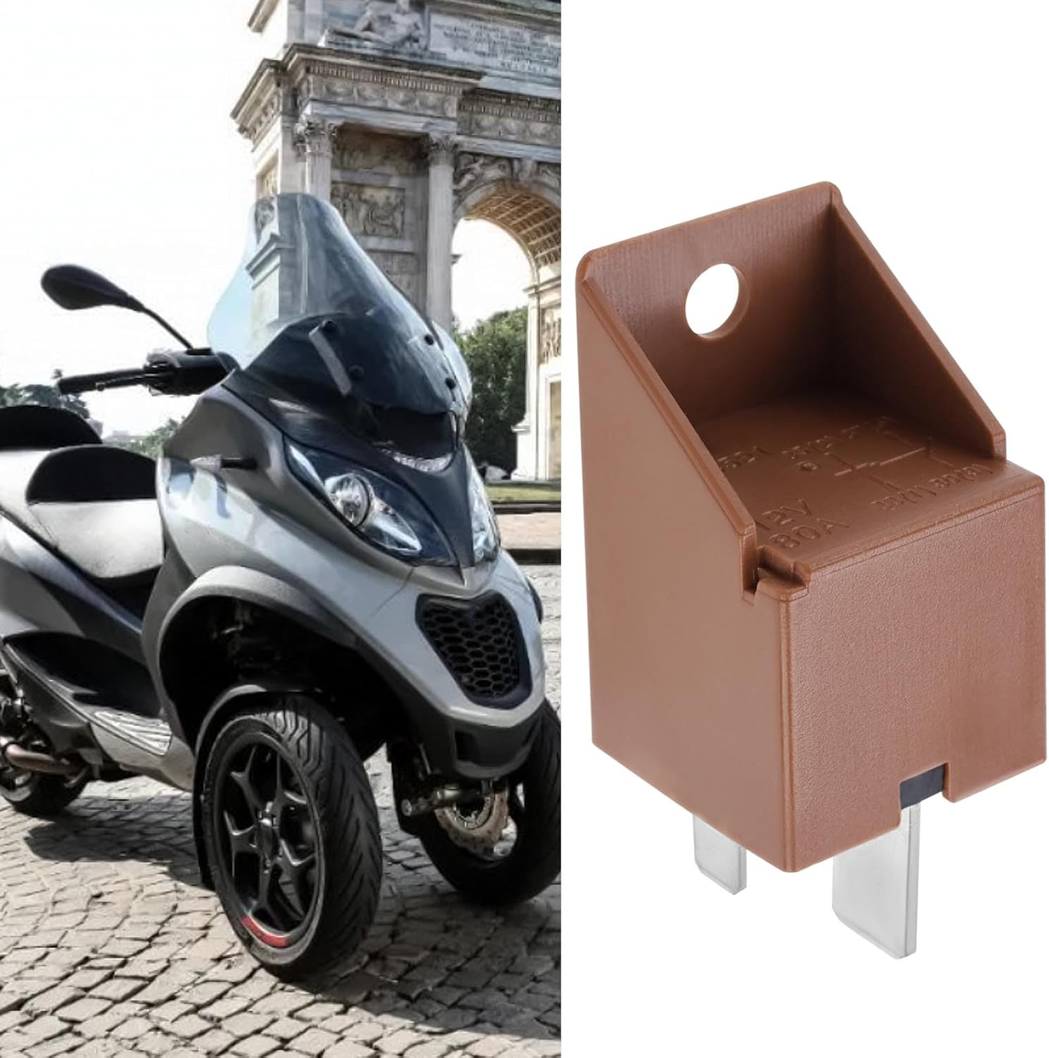 1PC Starter Relay Solenoid Standard Car Relay 4 Pin 12V 80A Car Heavy Duty Auto Switches Starters Compatible with Motorcycle image number 5