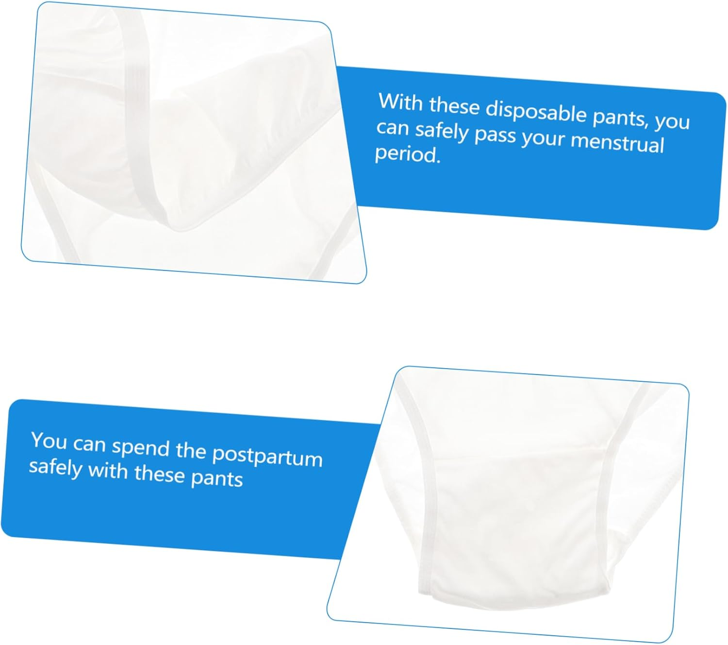 4Pcs Maternity Cotton Underwear Disposable Briefs for Pregnant Women Postpartum Underwear Sanitary Pants Comfortable Wear image number 3