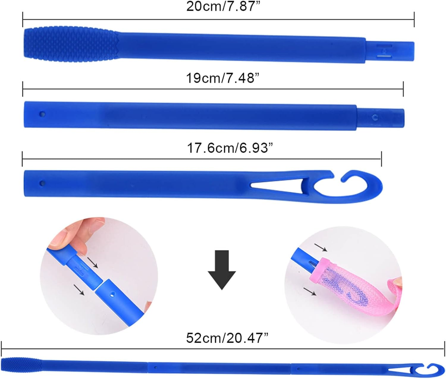 (30PCS 55Cm/21.65") - Orgrimmar Magic Hair Curlers Curls Styling Kit, DIY No Heat Hair Curlers for Extra Long Hair up to 22" (55 Cm) (30PCS 55Cm/21.65") image number 3