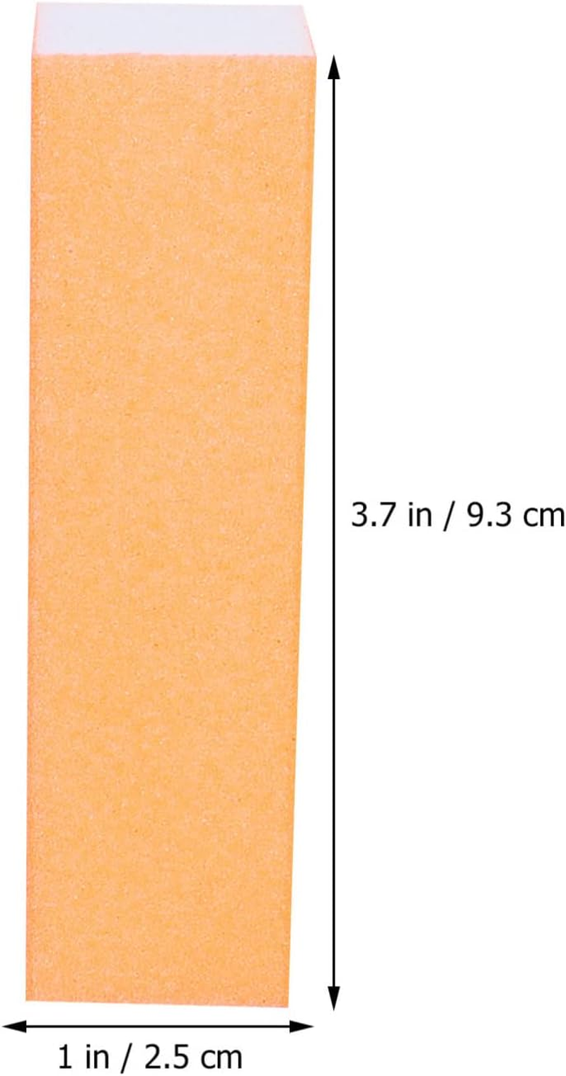 ADOCARN 10Pcs Fluorescent Nail Polishing Blocks Practical Sanding Tools for Women Stylish Manicure File Set Random Colors for Home or Salon Use image number 2