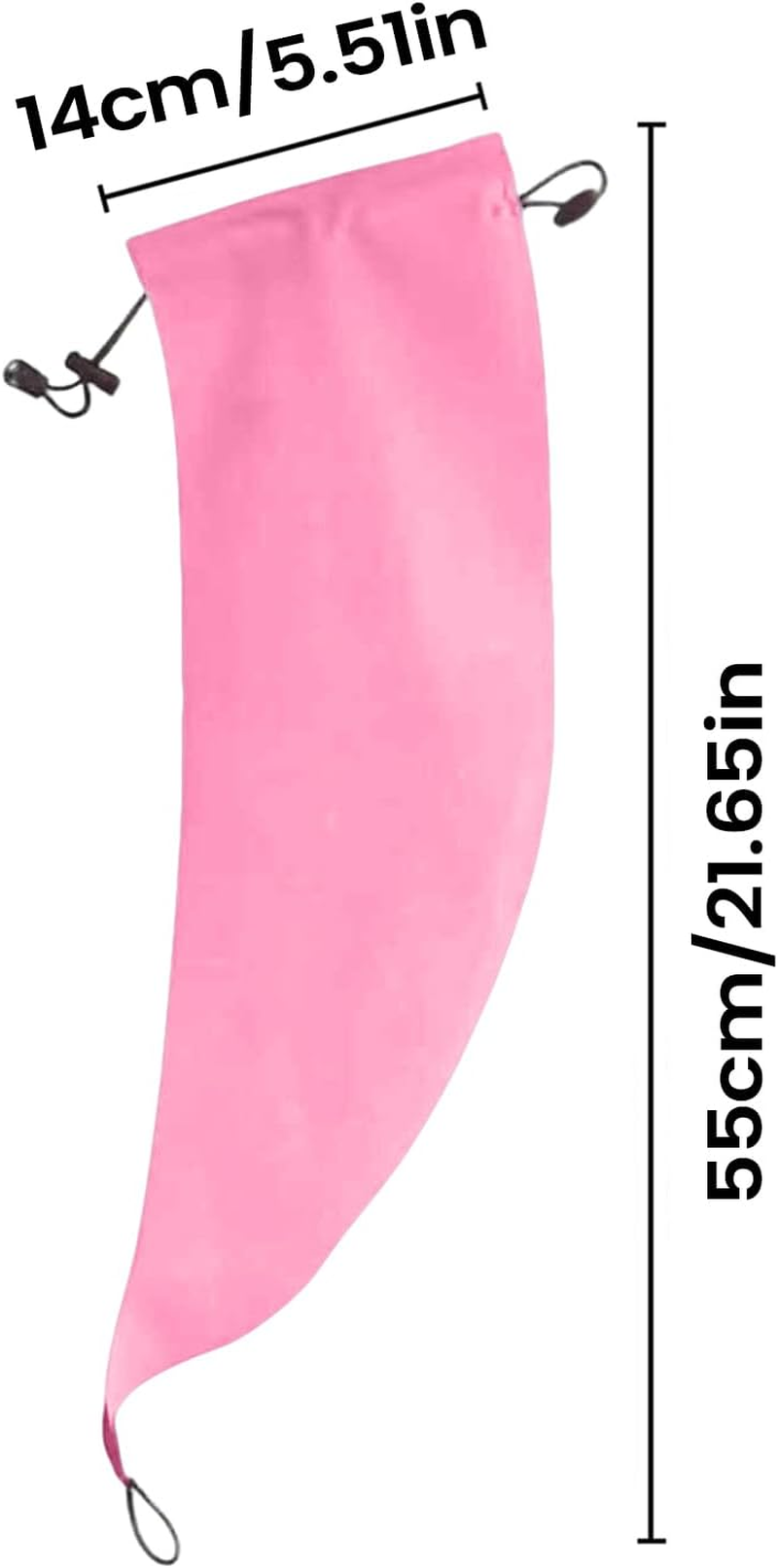 Waterproof Hair Sleeve for Ponytail | Reusable Waterproof Headband - 22X6 Inches Shower Caps Ponytail | for Girls Home Gym Beach Swim Makeup Travel Dreadlocks Braids - Pink image number 3