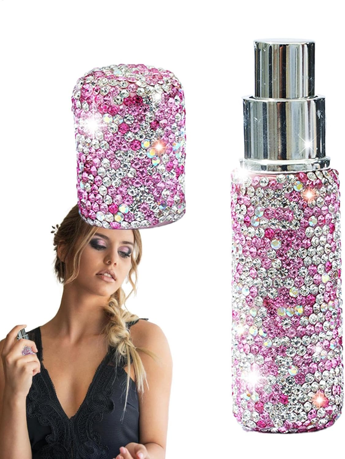 Empty Perfume Spray Bottles, 10Ml Bling Refillable Glass Atomizer, Travel-Size Fragrance Oil Sprayer, Portable Scent Dispenser for Kids, Adults, Perfume, Hair Mist image number 4