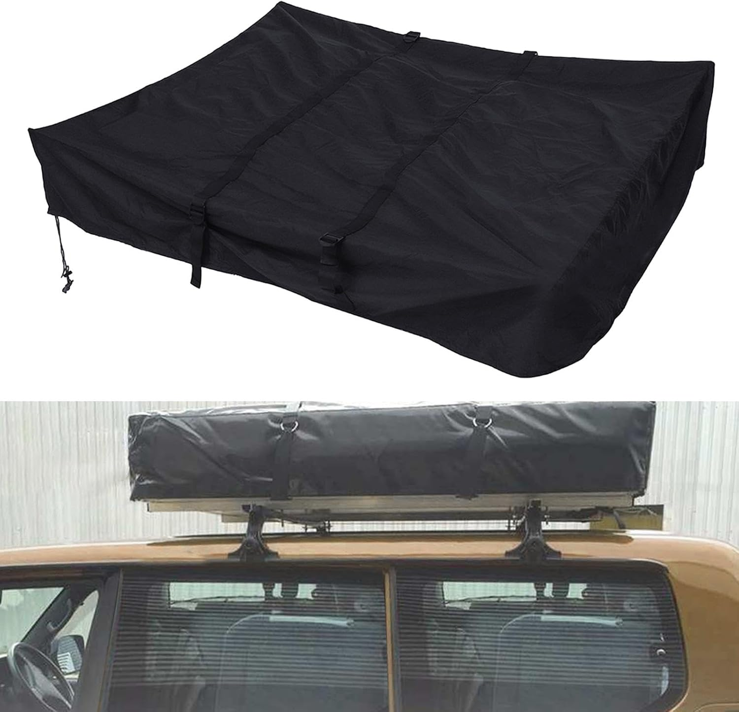 Okiyakusama Car Roof Top Rack Cover Car Roof Luggage Box Cover Men SUV Protective Cargo Carrier Cover Car Roof Storage Cover image number 6