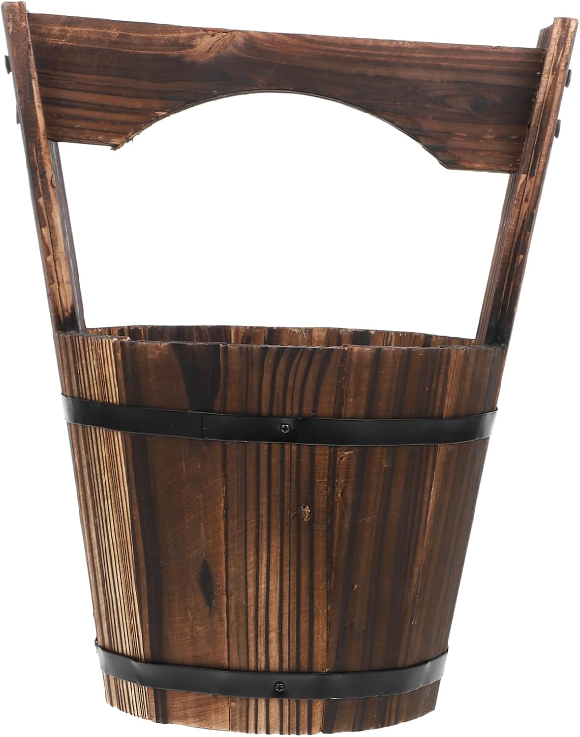 CIMAXIC Small Retro Planter Pot for Indoor Plants Barrel Planters Vegetable Growing Pot Gardening Accessory image number 4