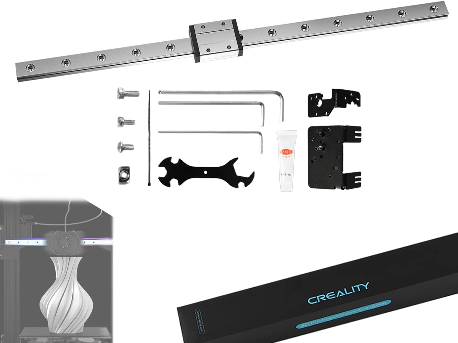 Creality Upgraded Ender-3 Linear Rail Guide Kit MGN12 320Mm - High Precision, High Speed Printing, and Long Service Life - Easy to Modify, Compatible with Ender-3, Ender-3 Pro, Ender-3 V2 image number 1