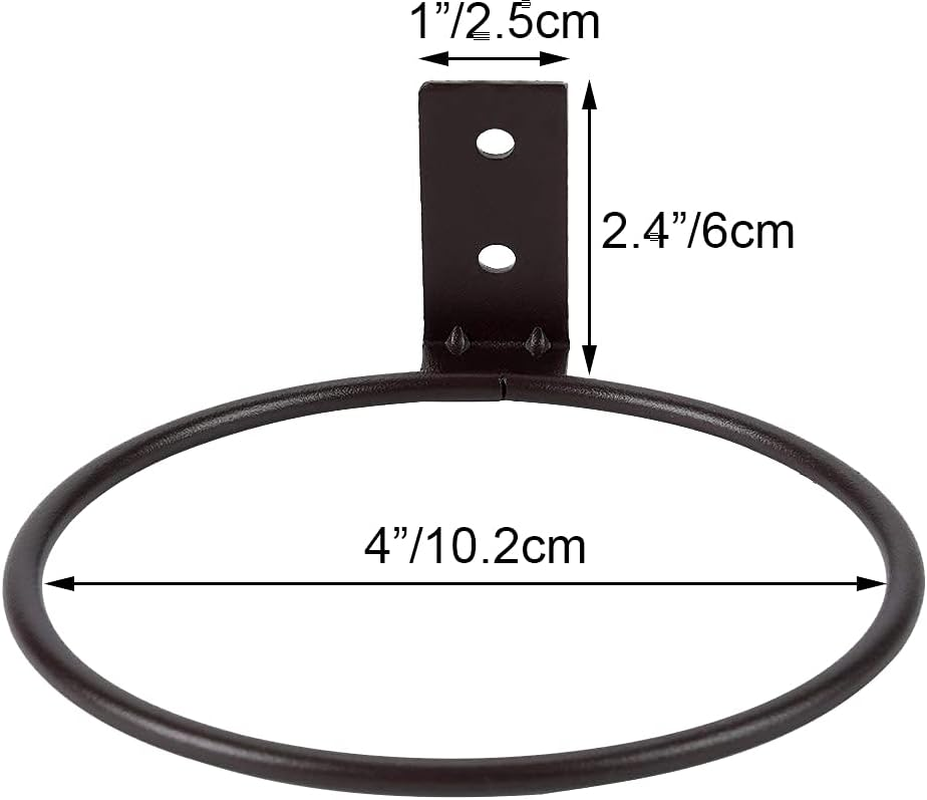 Sivya 6 Pack 4In Flower Pot Holder Ring Wall Mounted Metal Planter Hooks Hangers Wall Bracket image number 6