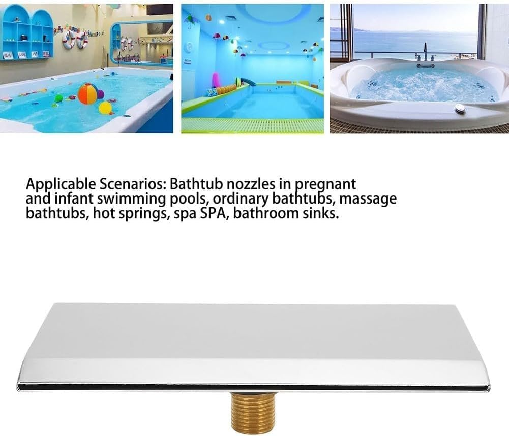 Pond Waterfall Blade Kit, Water Feature Outdoor, Waterfall Water Fountain, above Ground Pool Fountain, Silver image number 2