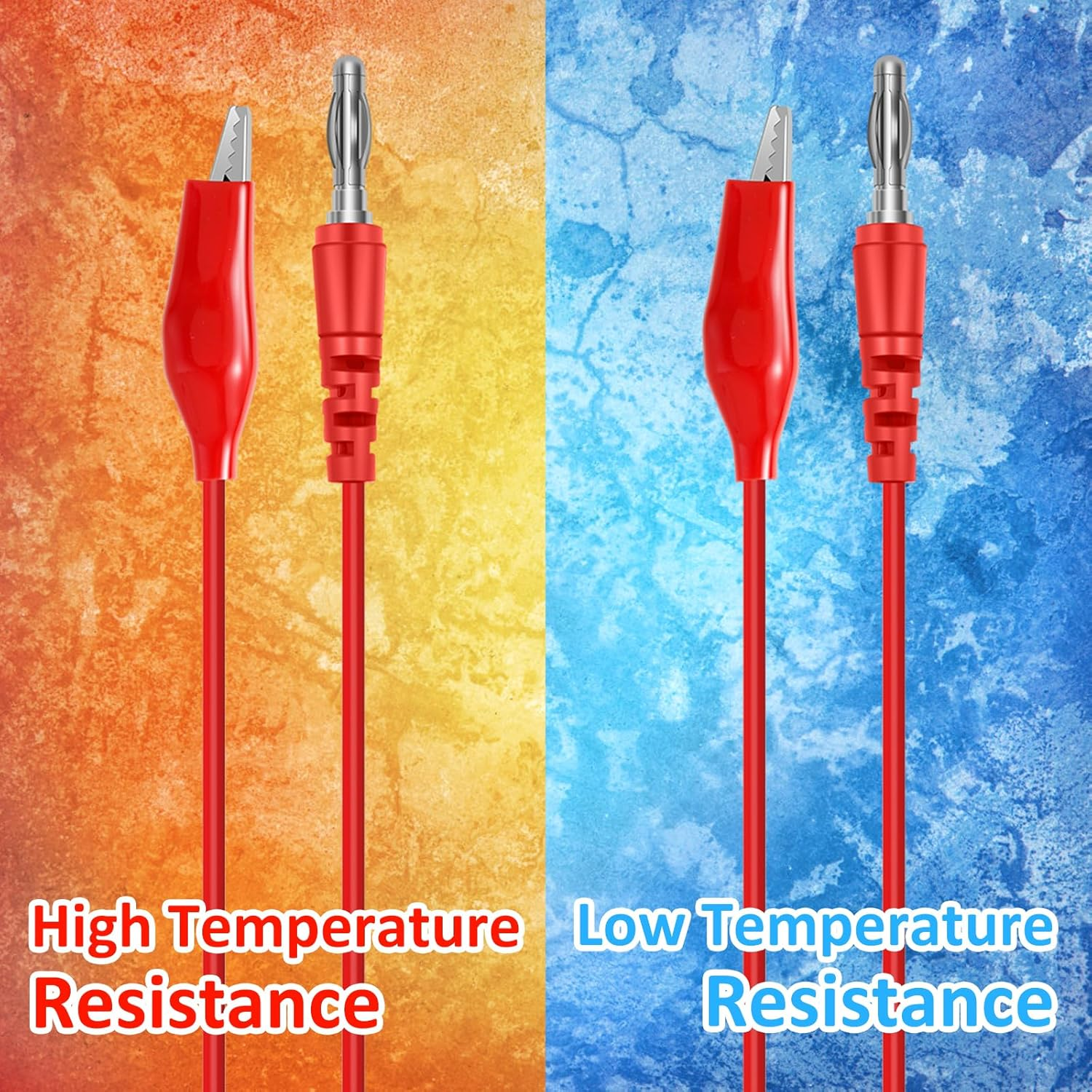 35Pcs Back Probe Kit Portable Banana Plug to Alligator Clip Copper Test Lead Kit with Wire Piercing Probe and Alligator Clip Back Probe Pin with 3 Angles for Automotive(Colour) image number 1