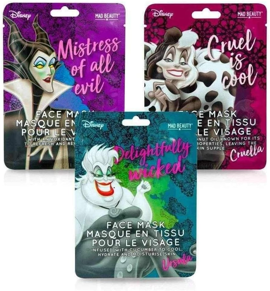 Disney Villains Sheet Face Mask Set image number 3