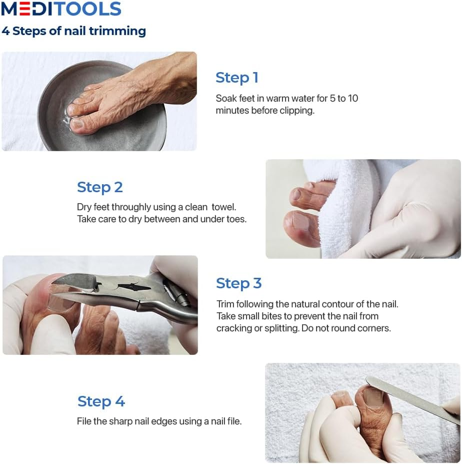 TOETECH&reg; Flame Head Nail Clippers for Men with Thick or INGROWN Toenails Podiatrist Toenail Clipper Set 5 Inch Heavy Duty INOX Flamehead Ingrown Nail Cutter Medical Grade Stainless Steel Premium Quality image number 5