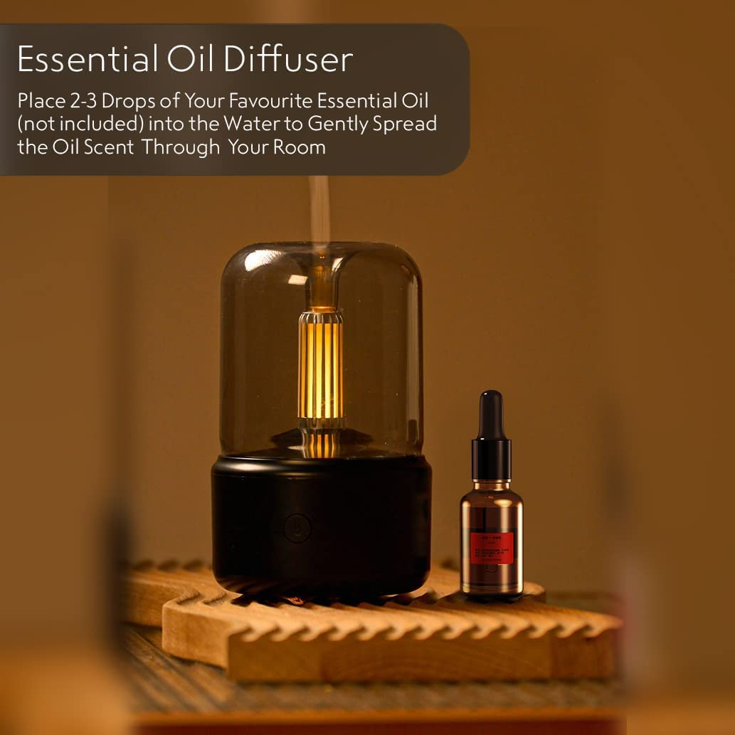 Ultrasonic Cool Mist Humidifier, Essential Oil Diffuser-Ultra-Fine Atomization-Led Night Light-Automatic Shutdown (Black) image number 5