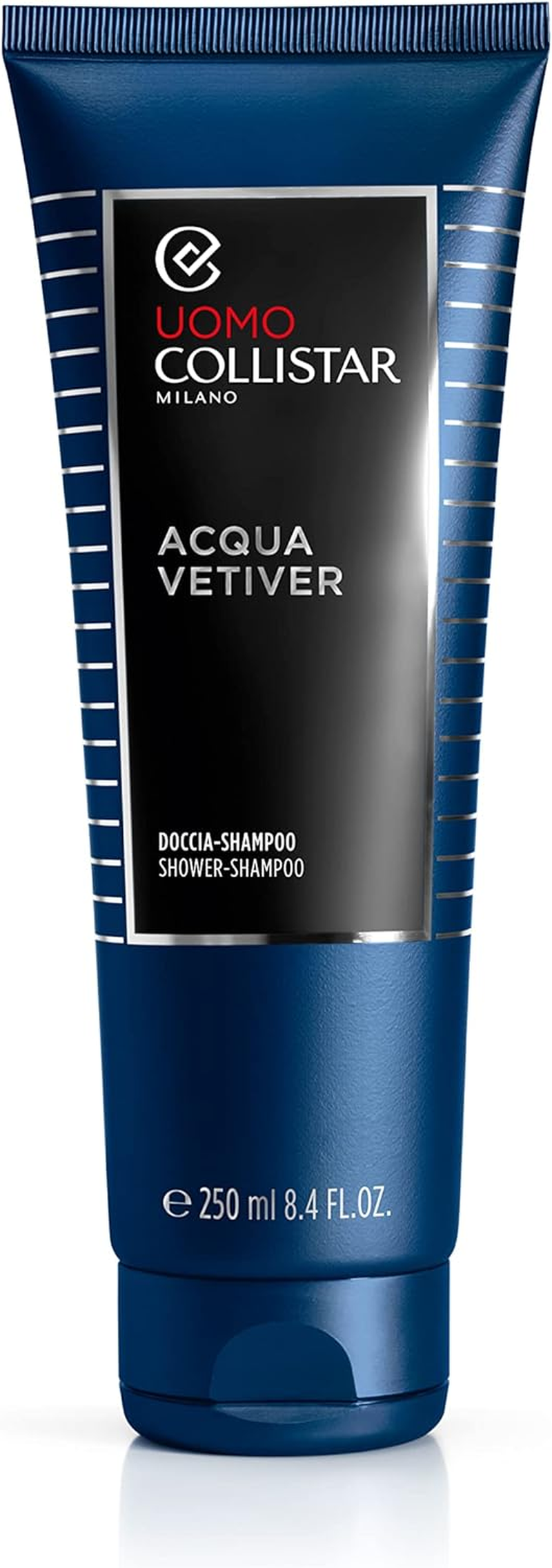 Collistar Acqua Vetiver Shower Gel Shampoo for Men - Cleans Body and Hair - Nourishes and Moisturises - No SLES - 250Ml image number 1