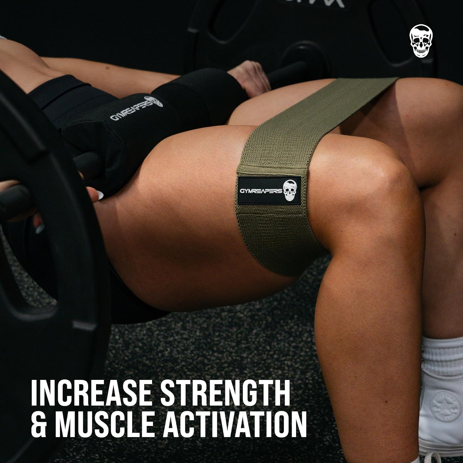 Hip Bands for Booty Workouts | Non Slip Fabric Band Set with 3 Levels - Resistance Bands for Legs & Hip - for Men & Women image number 3