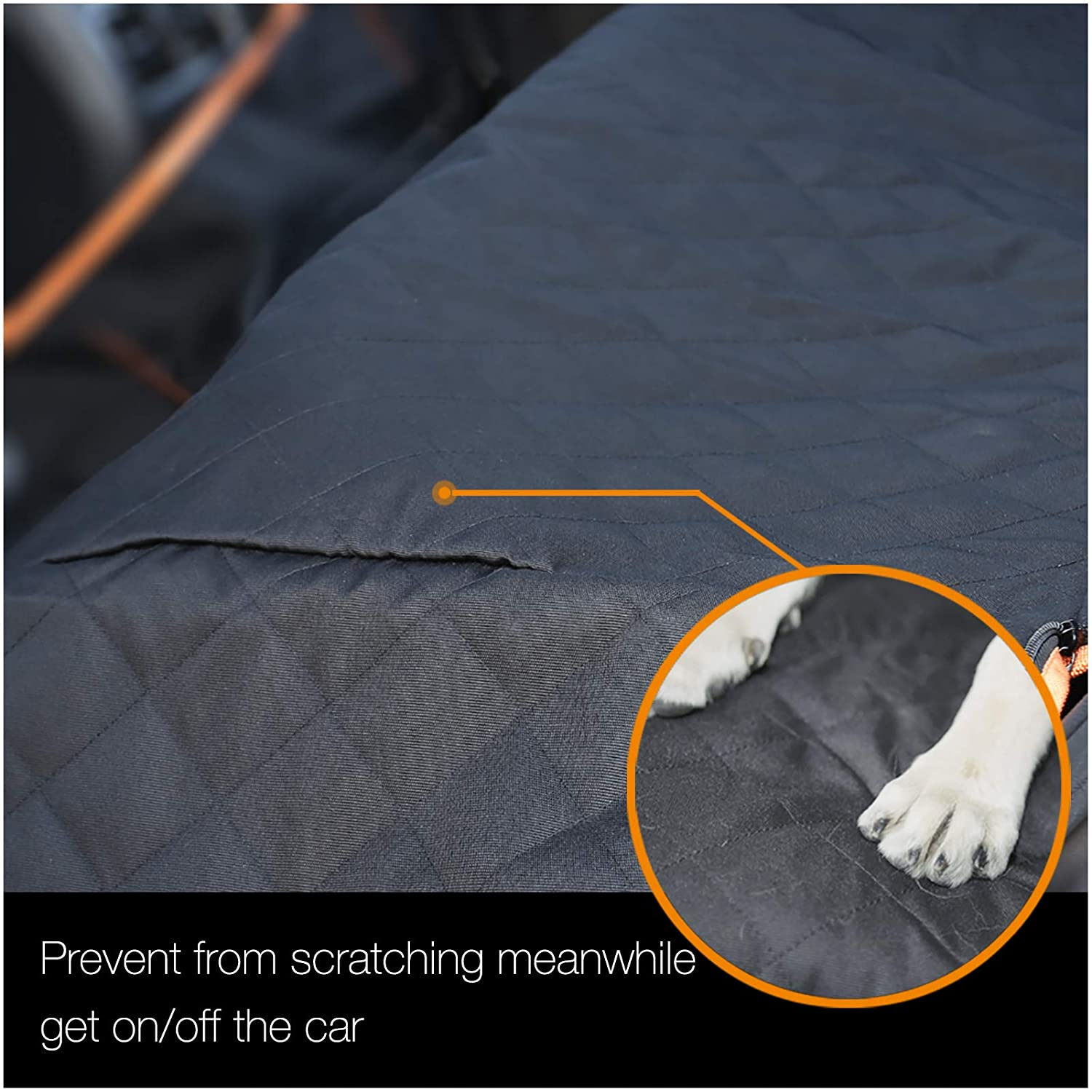 Ibuddy Seat Cover for Trucks with Mesh Window 100% Waterproof Dog Hammock Back Seat Machine Washable X-Large Dog Seat Cover with Side Flaps for Trucks against Dirt and Fur for SUV image number 5