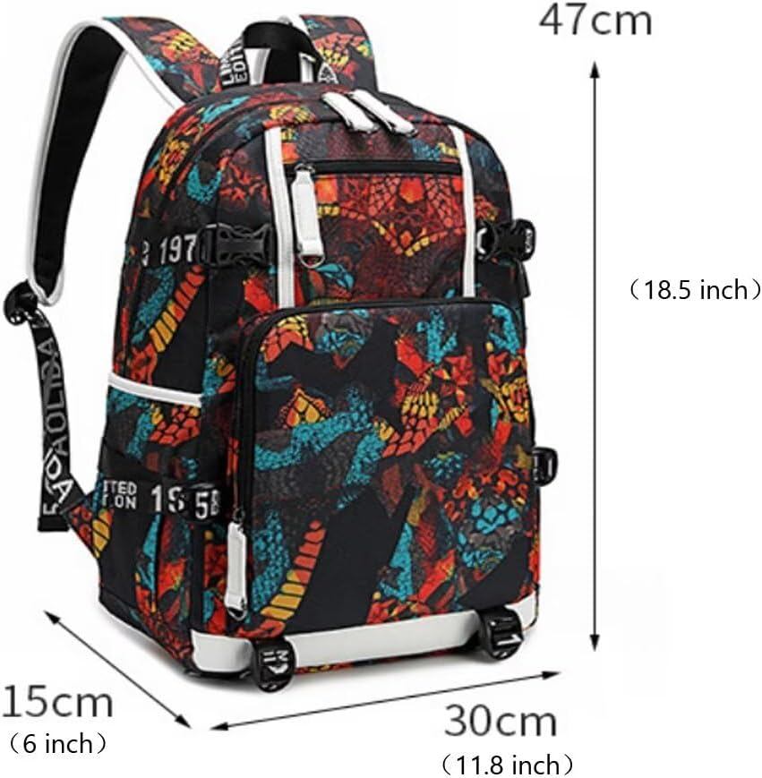 Basketball KB24 Luminous Backpack Travel Daypacks Fans Bookbag for Men Women image number 5