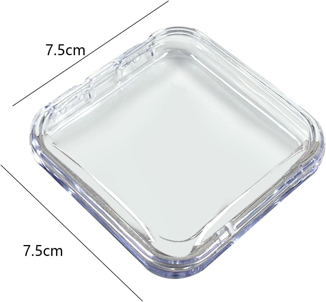 Koolsoo 10X Press on Nail Storage Box Artificial Nail Display Organizer Square Compact Empty Mini False Nail Packaging Box for Nail Salon Home Use, Clear image number 1