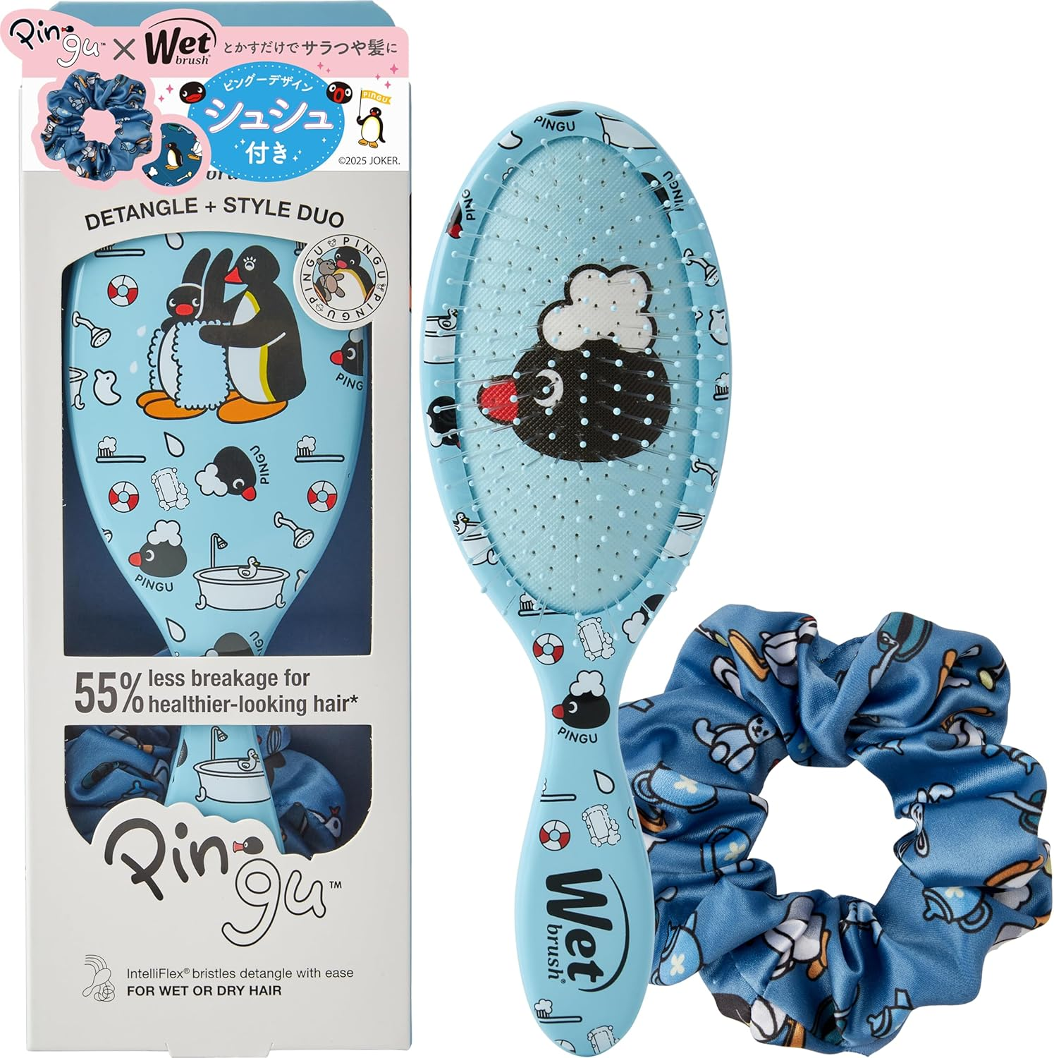 Wetbrush Original Detailer Ping Hair Brush Scrunchie Set image number 1