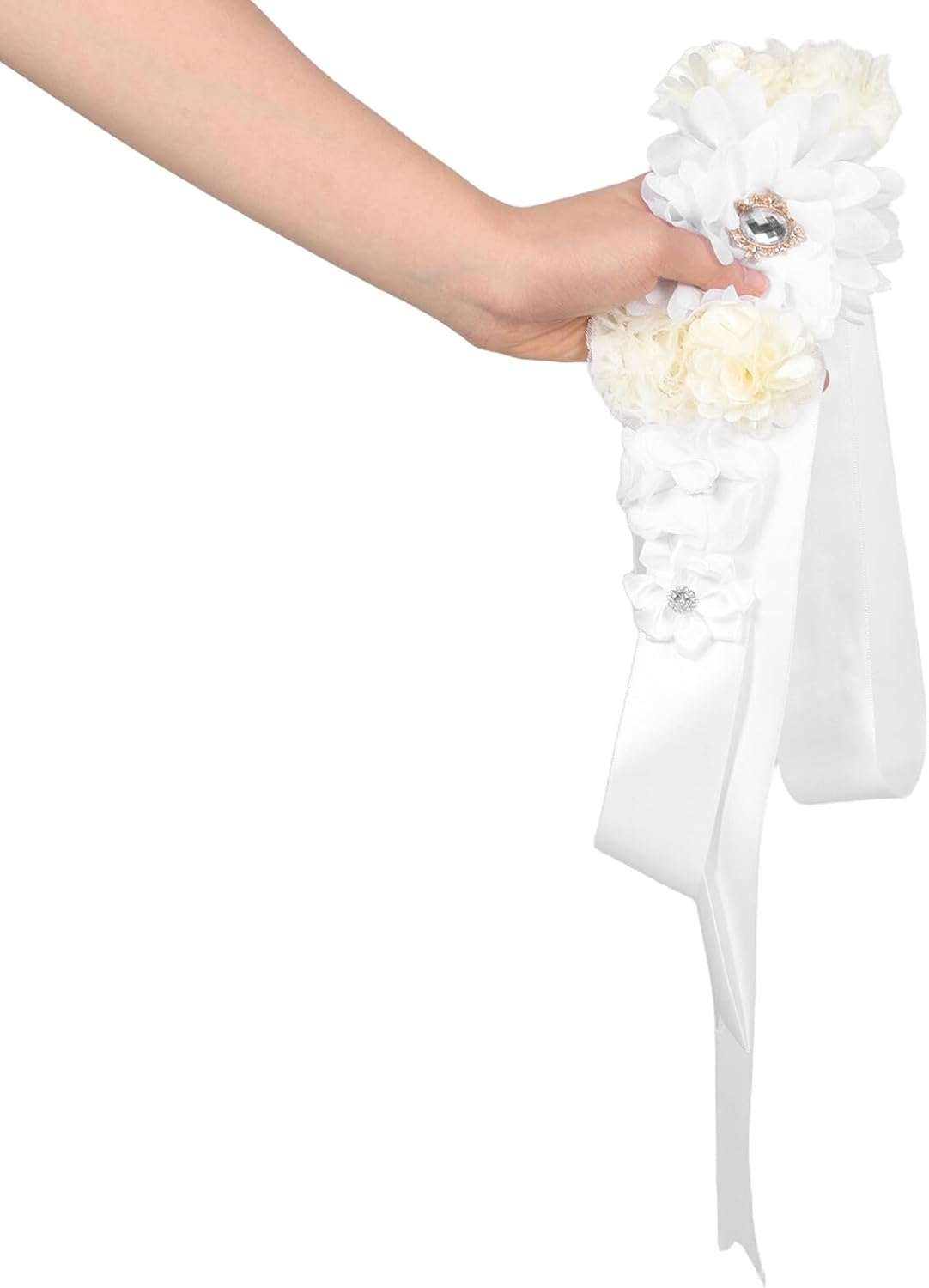 Outanaya Adjustable Floral Pregnancy Belt for Mom-To-Be Breathable Skin-Friendly Maternity Sash with Comfortable Lower Back Support for Shower Wedding Photography Props image number 5