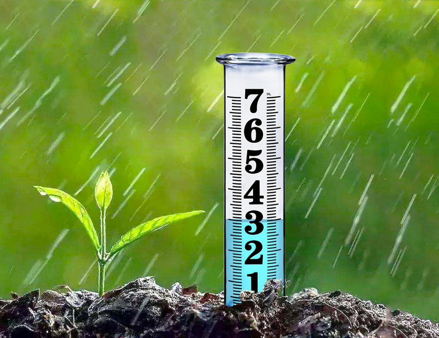 7 Inch Plastic Rain Gauge Replacement Tube, Upgrade Freeze Proof Outdoor Rain Gauges Replacement Plastic Tube for Garden Yard Lawn, Crack Resistance Tube Best Rated, 2 Pcs Tubes with 1 Clean Brush image number 6