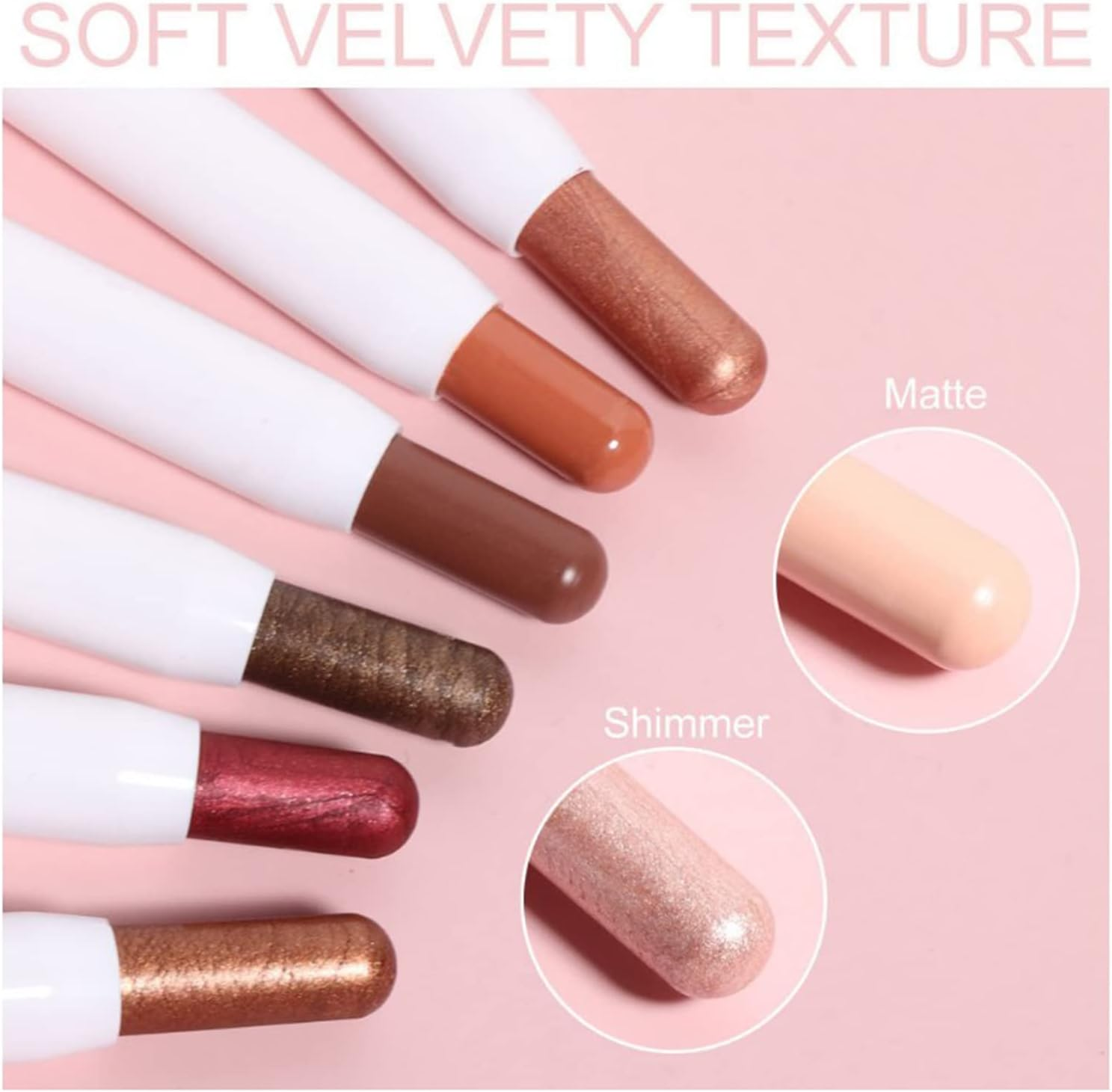 Roseflower 6 Colors Eye Shadow Stick Shimmer Eyeshadow Pen Waterproof & Long Lasting Metallic Cream Eye Shadow Pencil Eyeliner Crayon Set for Eyes Shimmer Eye Highlighter