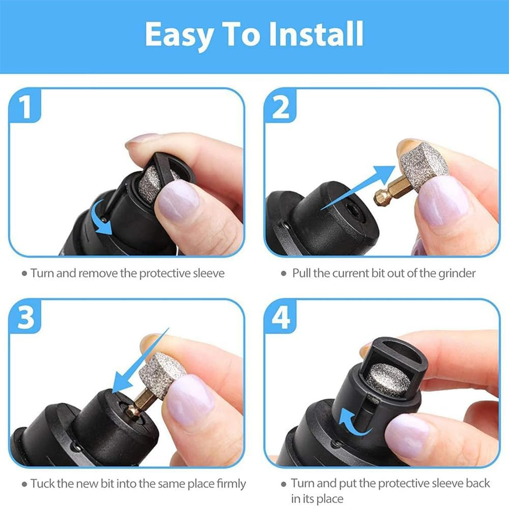 Heusom Silent Groom Pro Nail Grinder, Rechargeable USB Charging Electric Pet Nail Grinder, Pet Poochie Nail Grinder, Pet Paws Grooming Tool (Standard) image number 1