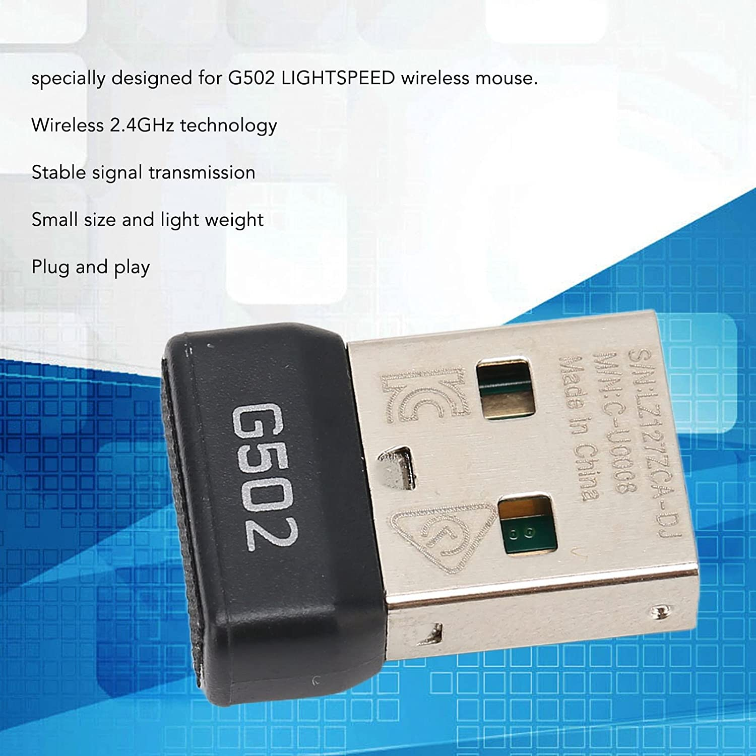 2.4 G of USB Receptor for Mouse Signal Mouse Adapter G502, Small and Laptop Metal Adapter image number 6