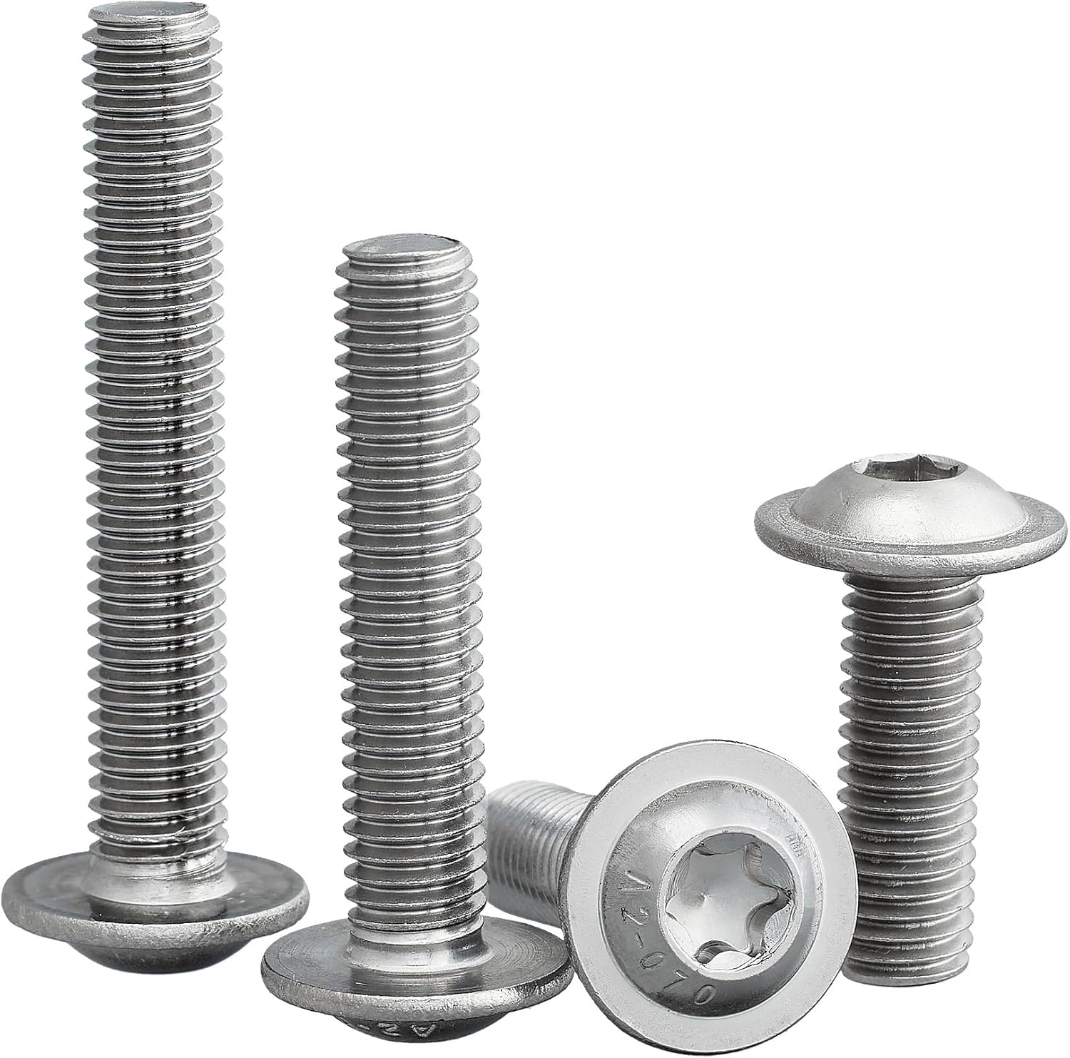 Rounded Head Screw with Flange and Hexalobular/Torx (ISR, TX) According to Standard: ISO 7380-2 Stainless Steel A2 V2A Full Thread Flange Screw Flat Head Screw (M5 X 16 Mm, Pack of 10) image number 5