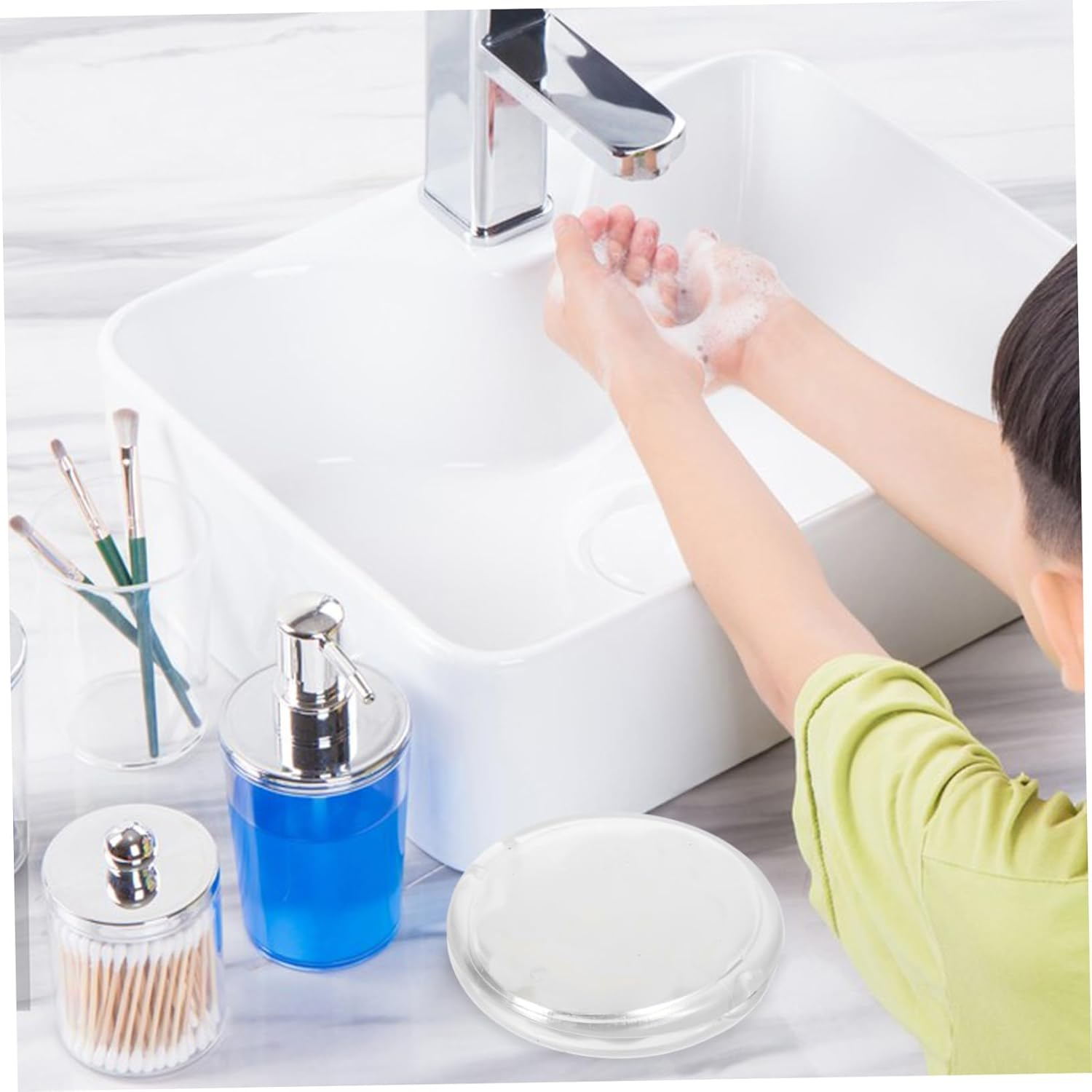 UTHCLO Travel Essential 50 Pack Soap Flakes Sheets Pp Material Convenient for Camping Hiking and Business Trips image number 1