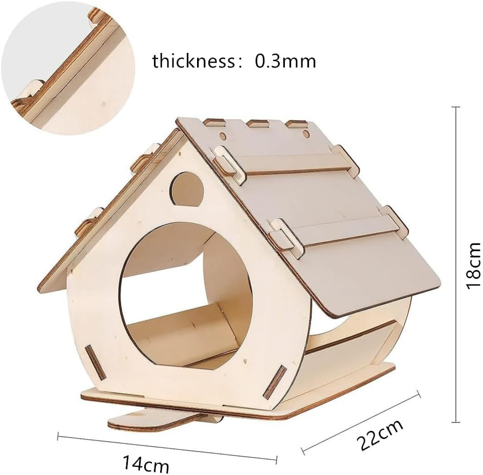 Wooden Bird Feeder, Bird House, Traditional Bird Nesting House, Birds Nesting Box,Garden Birdhouse, Bird Feeder Shelter, Outdoor Bird Houses for Tree Bird House Backyards Hummingbird Feeder