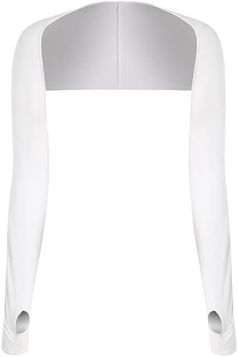 UV Sun Protection Arm Cooling Shawl Sleeves with Finger Hole for Women Outdoor - 95% Polyester, 5% Spandex - Ideal for Outdoor Activities