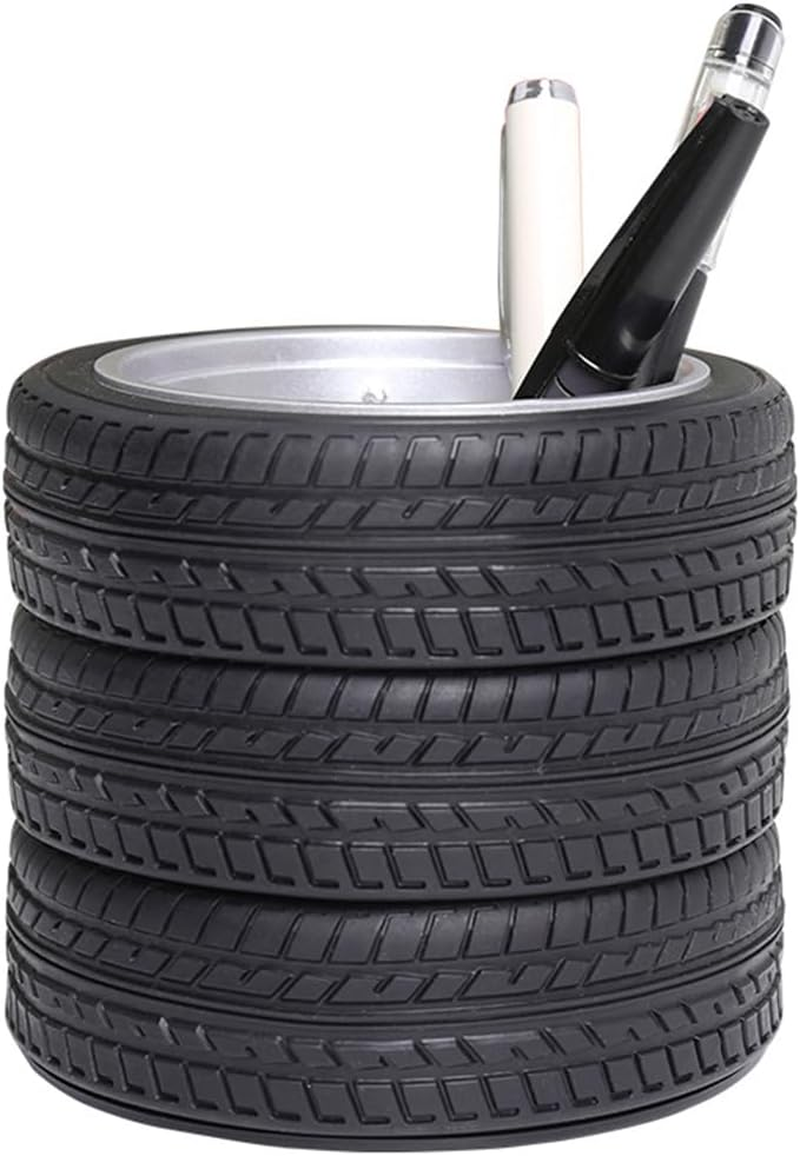 Tire Pen Holder,Fountain Pen Organiser,Table Ornaments,Stand Unique Novelty Pen,Learning Stationery Storage,For Desk,Home,Office Accessories image number 3