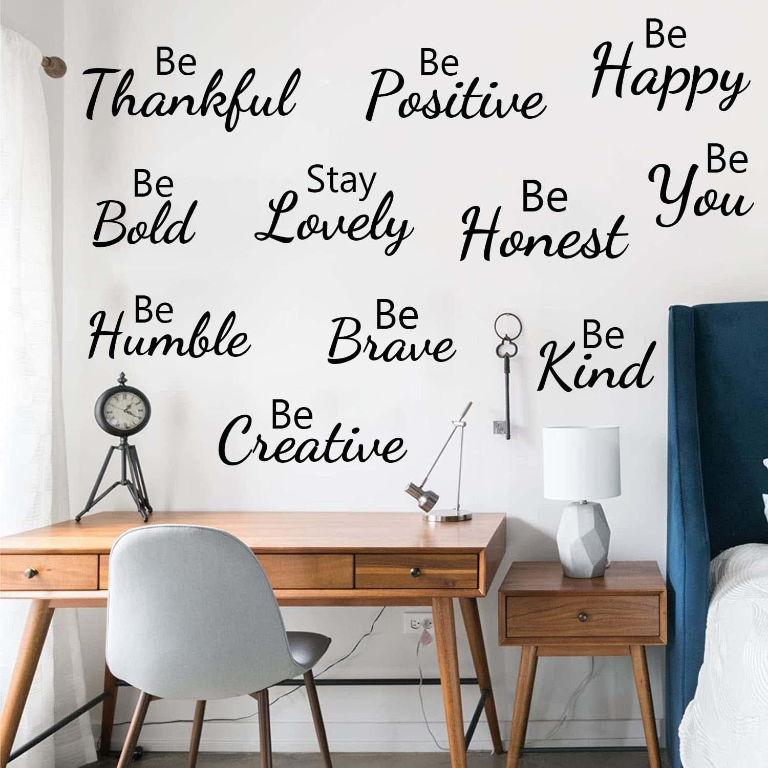 Inspirational Wall Decals Quotes Motivational Sayings Wall Stickers Positive Quotes Lettering Wall Decor Stickers for Home Bedroom Library School Classroom Office Family Wall Art Decoration image number 3