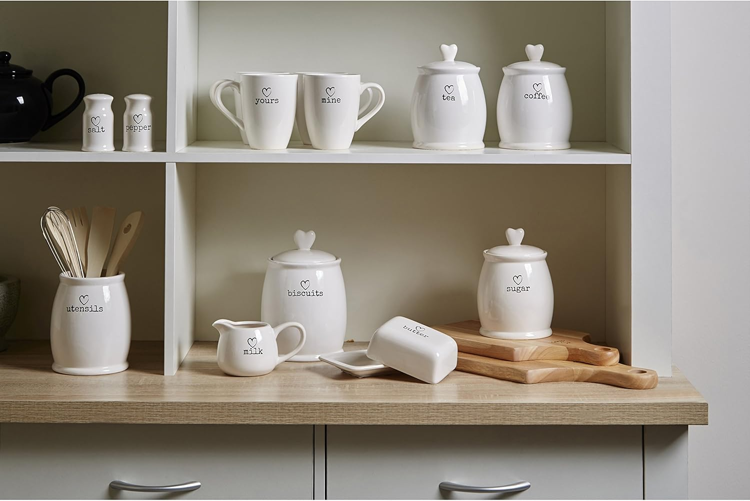 Premier Housewares Charm Coffee Canister, White image number 6