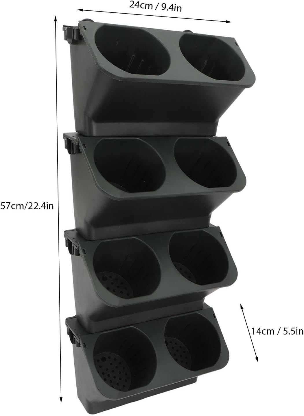 Hanging Vertical Wall Planter, Wall Hanging Planter, Vertical Garden Plant Holder, Hanging Planter Boxs for Garden Balcony Yards Home Decor (Dark Green)