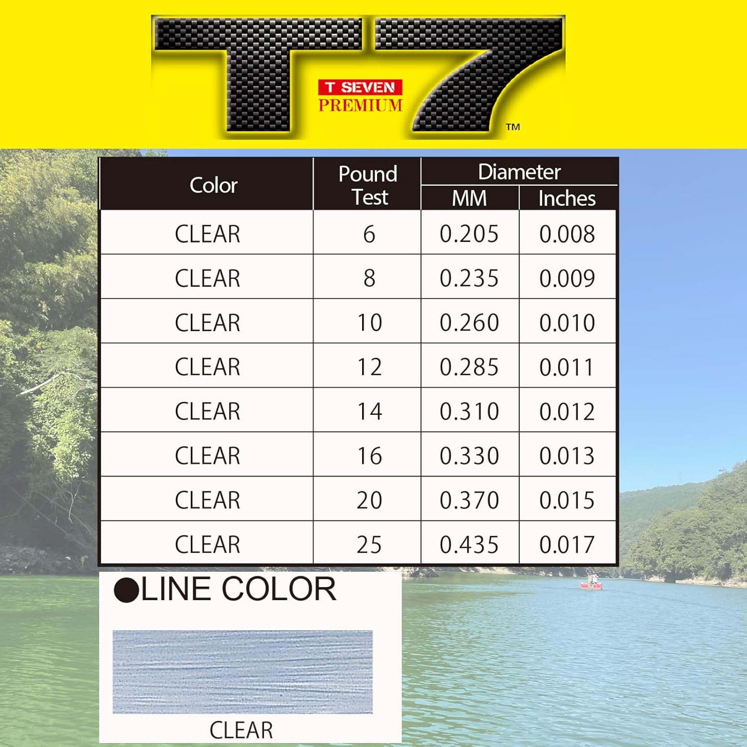 Yo-Zuri T-7 Premium Fluorocarbon 200 Yard Spool 8LB