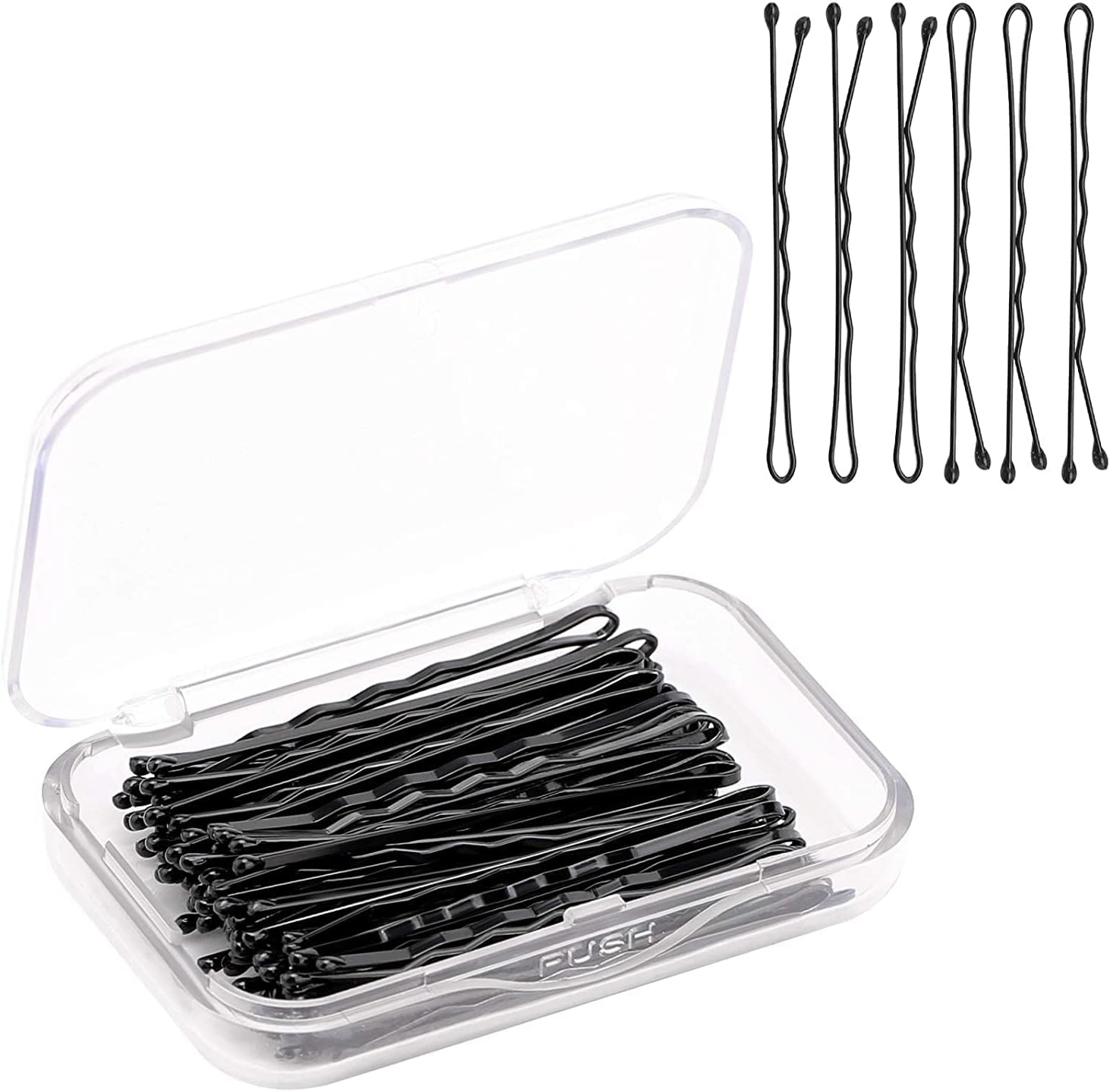 AIEX 50 Pieces U-Shaped Hair Pins Kit Hair Clips Secure Hold Hair Clips for Women Girls and Hair Salon (Brown)