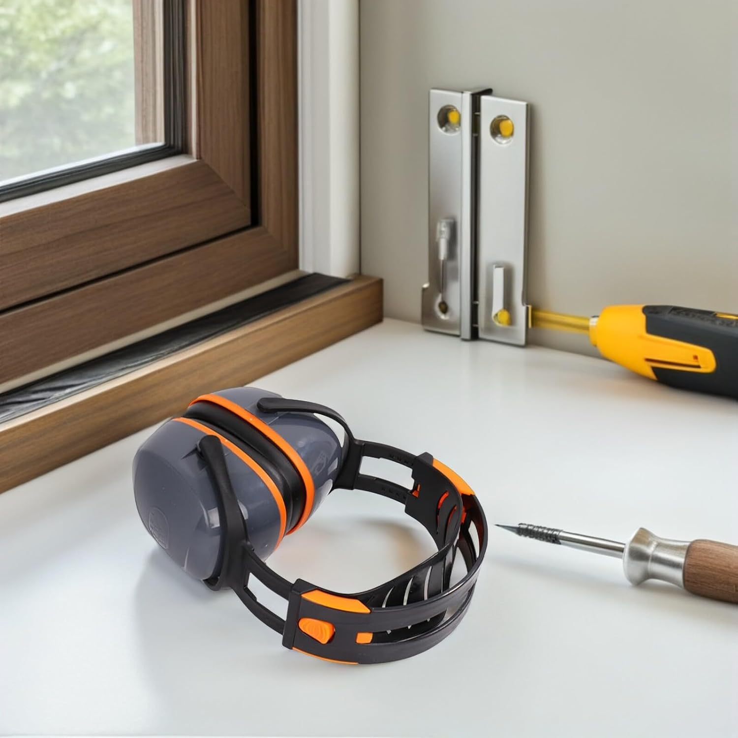 CANIGHT Ear Protection Earmuff Lightweight Hearing Protection Headphones for Drum Practice Construction and Loud Environments Durable Design for Comfort and Noise Reduction image number 4