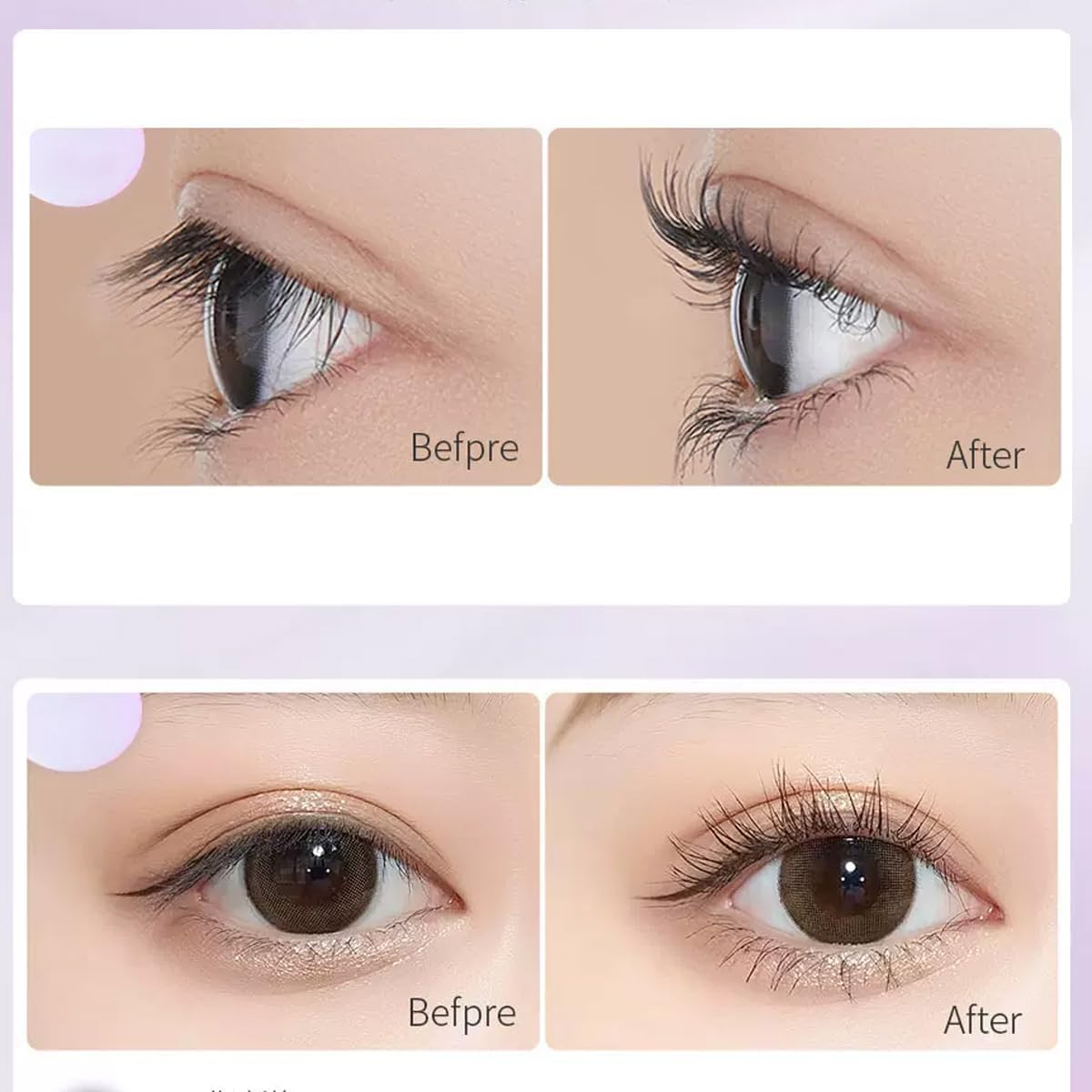 2Pcs Stainless Steel Eyelash Curler Silver, Curl and Lasting Definition with Silicone Pressure Pad, Wide Angle Localized Newbie Convenient Eyelash Curler + 10 Crystal Eyelash Brush（Random Color） image number 6