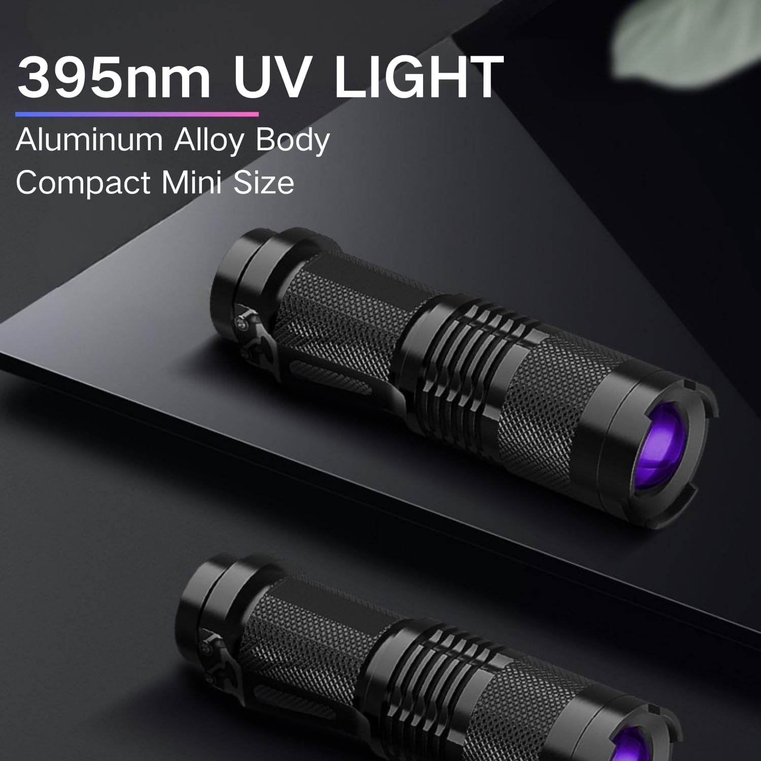 UV Black Light Torch, Handheld Blacklight Ultraviolet Flashlight 395Nm, Pet Urine Stain Detector Portable UV Torches LED Black Light Mini Flashlights Detector with Clip (AA Battey Not Included)