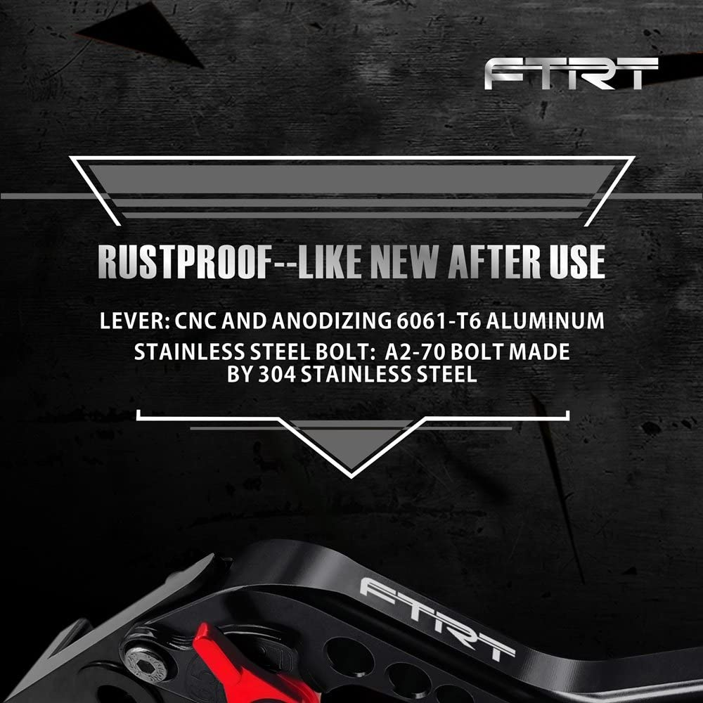 Short Brake Clutch Levers for NINJA 250R 08-12, NINJA 300R 13-17,Z300 13-17, Z250/SL 15-16,Z125 Pro 2017,KLX125/D-TRACKER125 10-16,KLX250/D-TRACKER 08-16,KLX150S 09-13 Black image number 5