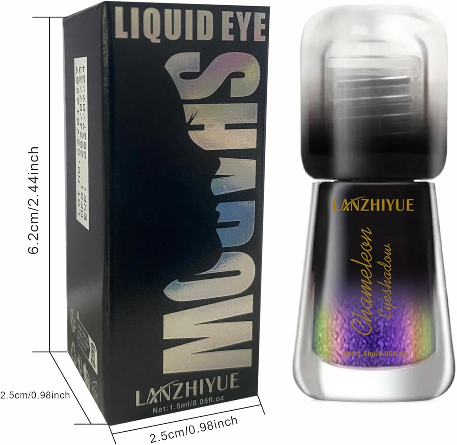 Color Shift Eyeshadow - Metal Colors Shift Liquid Shimmer Eyeshadow | Multifunctional Eye Makeup Supplies Christmas Halloween Cosmetics for Carnival Parties - 02 image number 4