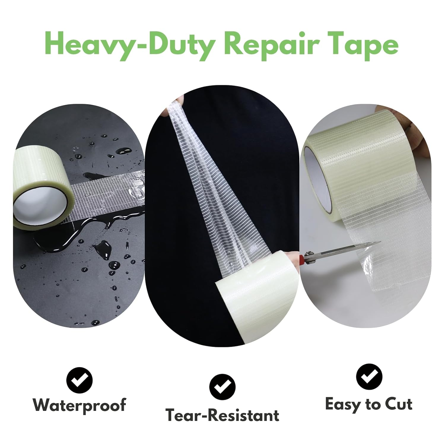 ZTOWOTO RV Awning Repair Tape, Waterproof Sail Tape Tear Resistant, Canvas Repair Tape for Canvas, Boat Cover, Sail, Tarp Repair (Width-8Cm) image number 4