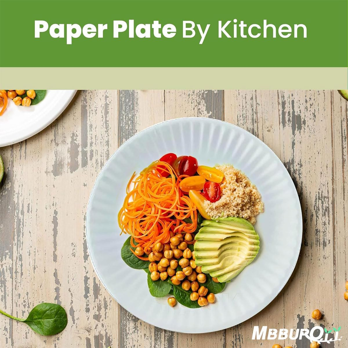 MBBUROYY 100% Compostable Small Paper Plates, 100 Pack 7 Inch Disposable Paper Plates, Uncoated Biodegradable Plates Made of Sugar Cane Fibers, Perfect for Sandwich, Cake, and Snack - 9'' Inch image number 5